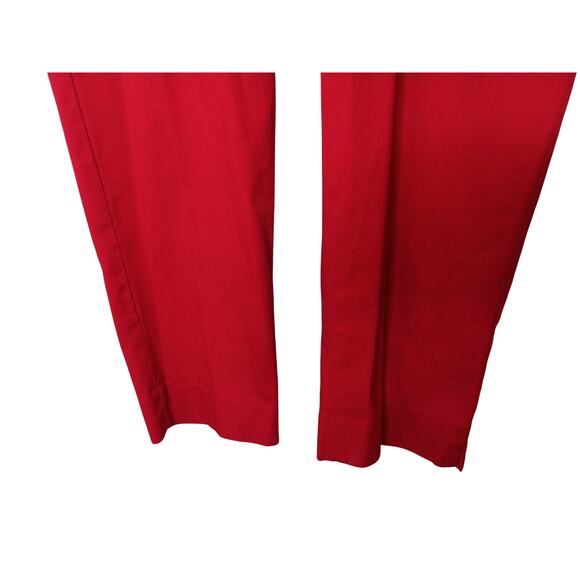 Talbots Hampshire Ankle Pants Red Cherry Cotton Blend Sz 12 - Picture 4 of 12